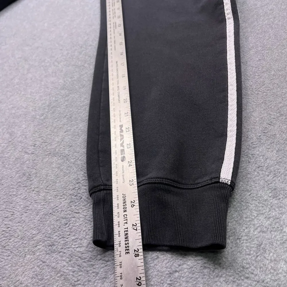 adidas sweatpants mens large black 3 stripe‎ jogger tapered